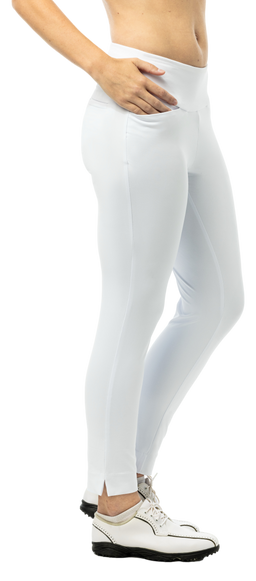 SanSoleil SOLSTYLE ICE ankle pant in varsity white, showcasing a comfortable fit and stylish bottomwear design.