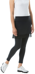 SOLCOOL ANKLE LEGGING W/SKORTI. BLACK. 900224