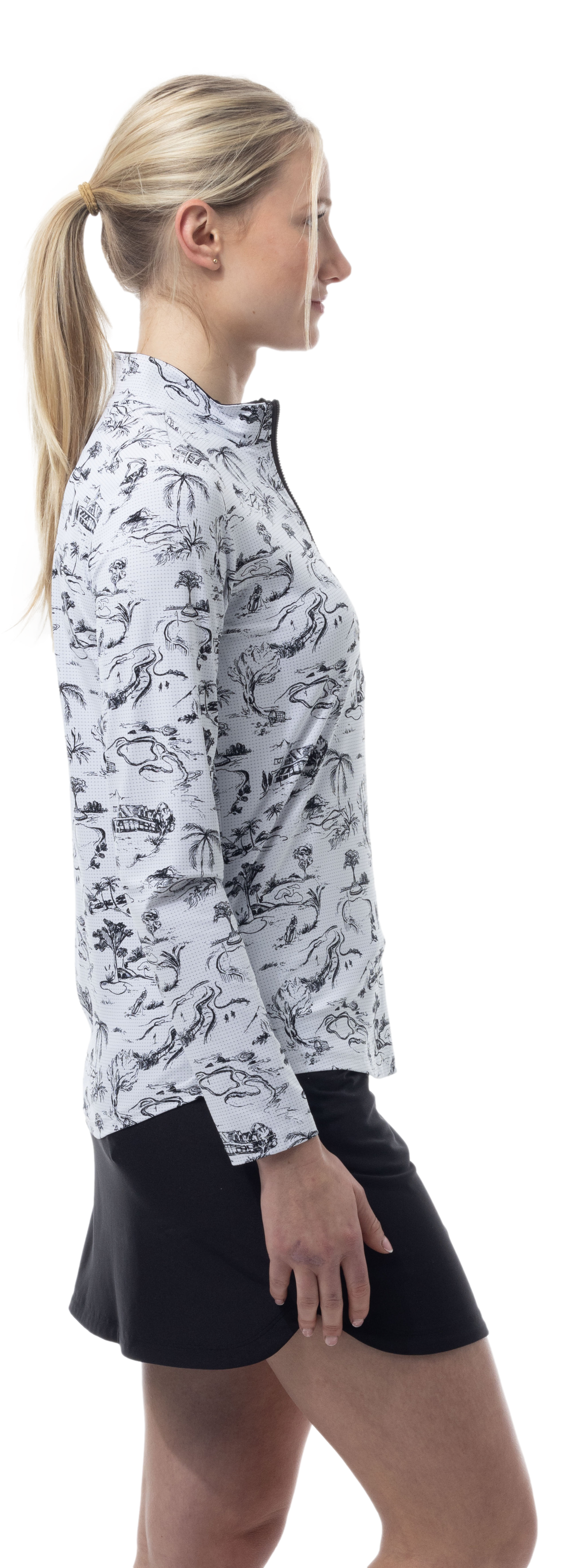 17" GOLF SKORT. BLACK. 900225S - SanSoleil