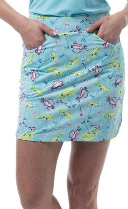 SANSOLEIL 17" GOLF SKORT. FLAGS AND BAGS. 900225 - SanSoleil