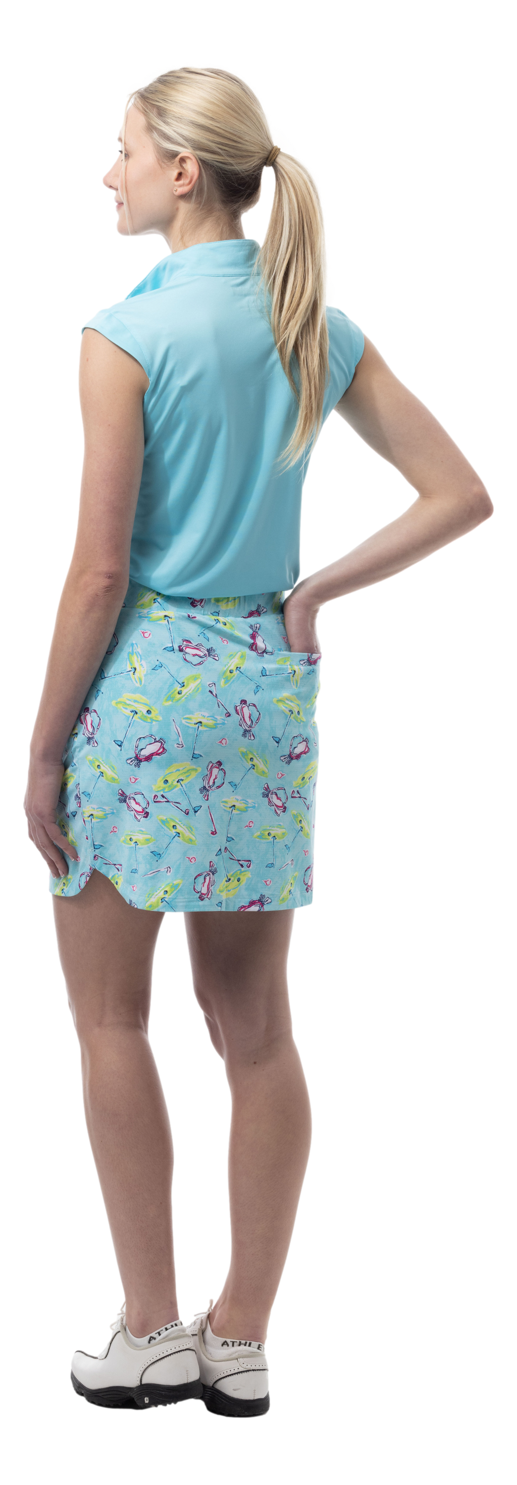 SANSOLEIL 17" GOLF SKORT. FLAGS AND BAGS. 900225 - SanSoleil