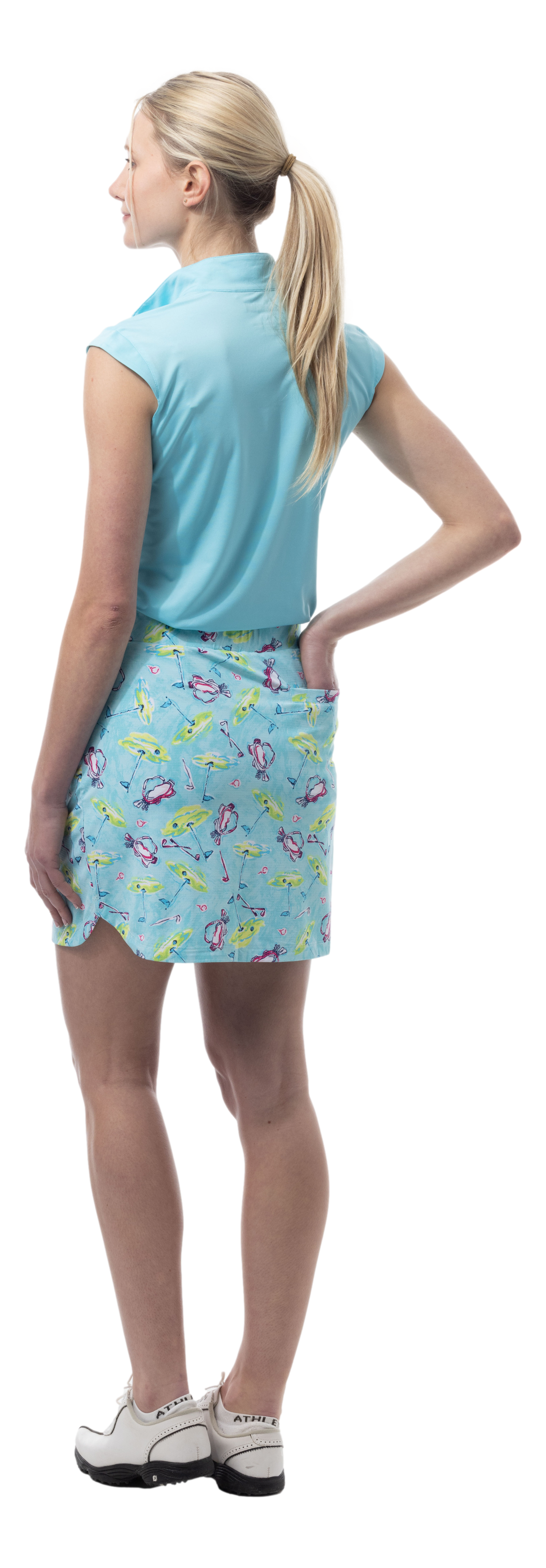 SANSOLEIL 17" GOLF SKORT. FLAGS AND BAGS. 900225 - SanSoleil