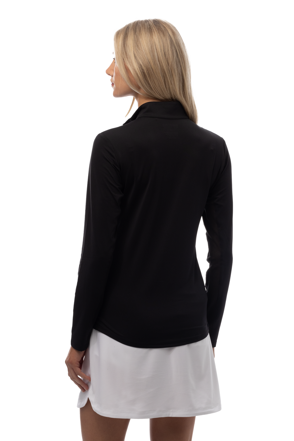 SUNGLOW ZIP MOCK. BLACK. 900434 - SanSoleil