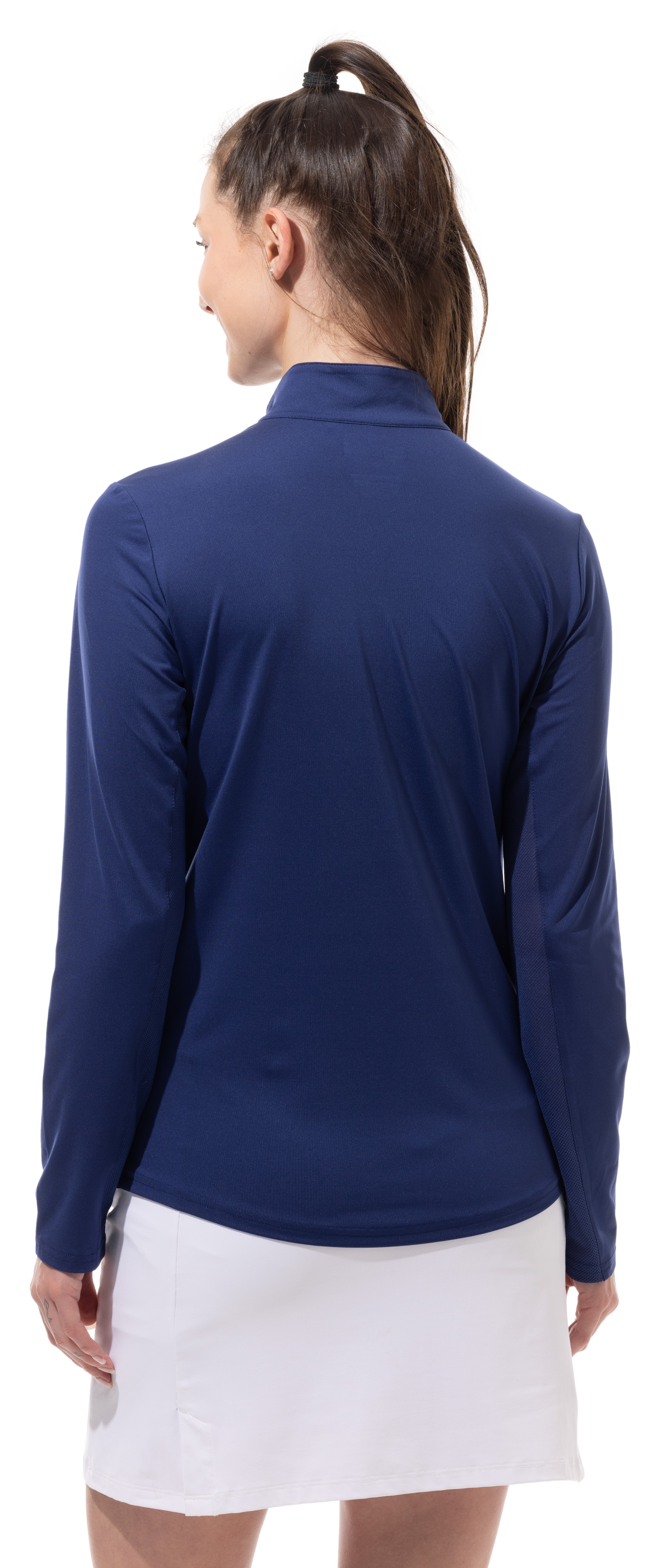 SUNGLOW ZIP MOCK. NAVY. 900434 - SanSoleil