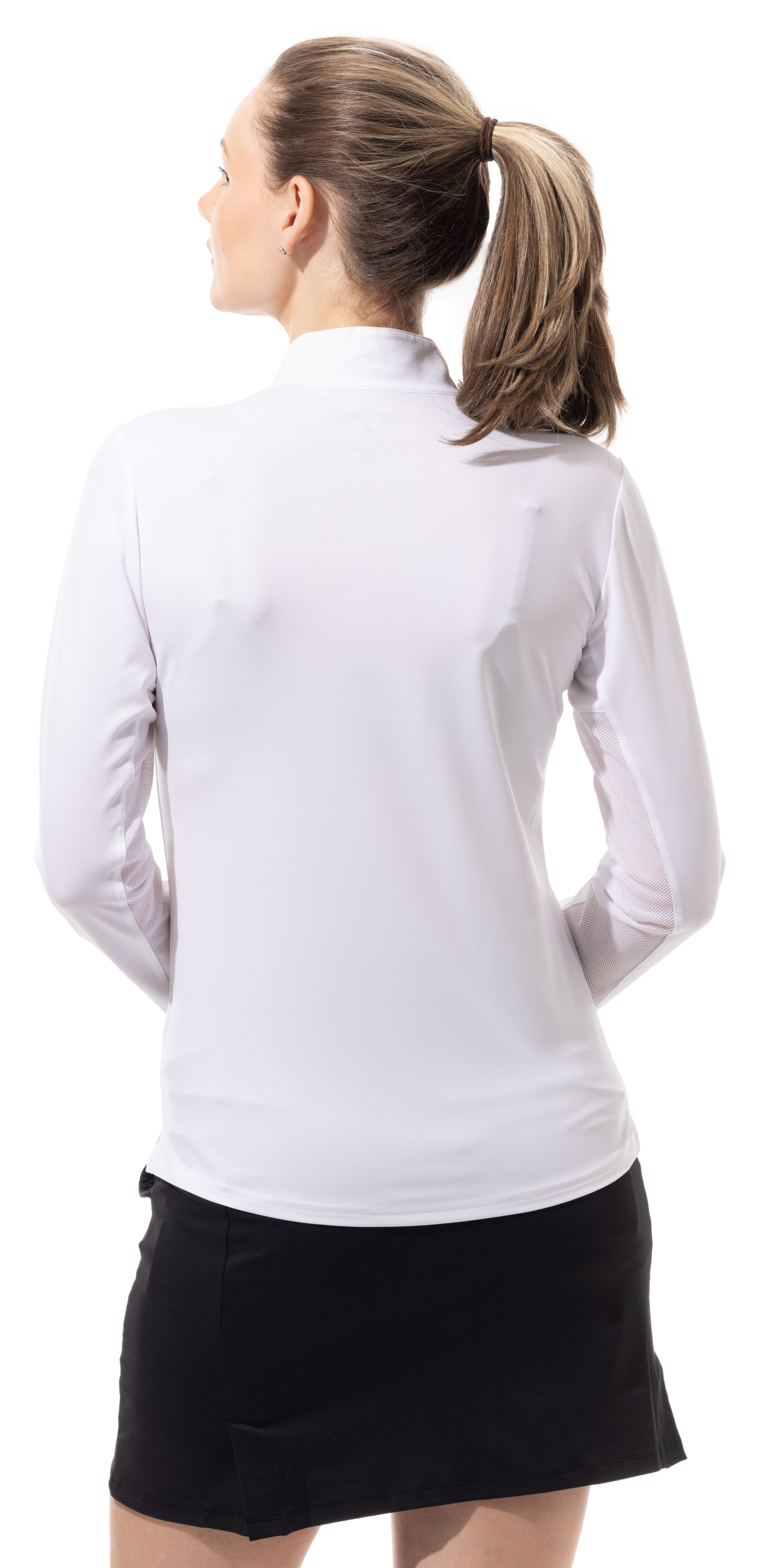 SUNGLOW ZIP MOCK. WHITE. 900434 - SanSoleil