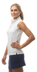 SUNGLOW SLEEVELESS MOCK. WHITE. 900439 - SanSoleil