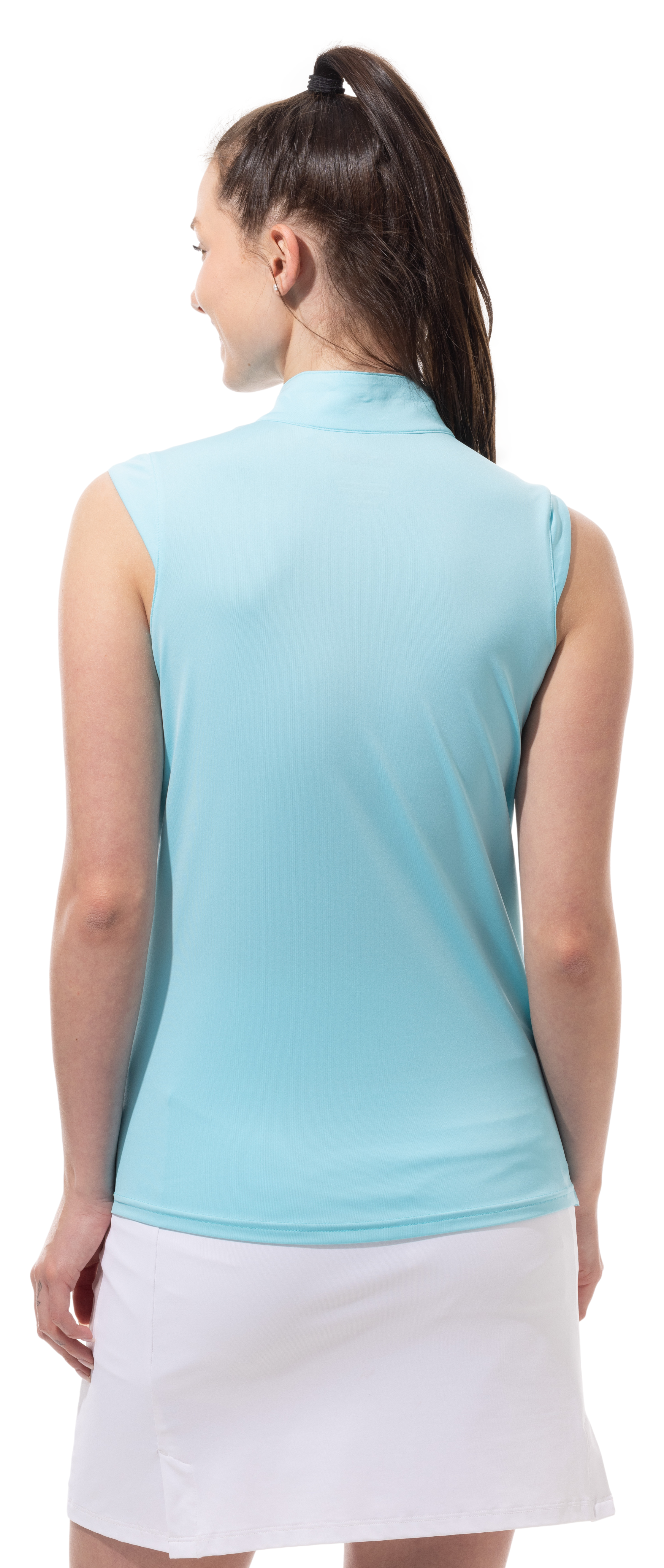 SUNGLOW SLEEVELESS MOCK. CAPRI BLUE . 900439