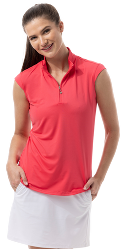 SUNGLOW SLEEVELESS MOCK - PARADISE PINK. 900439