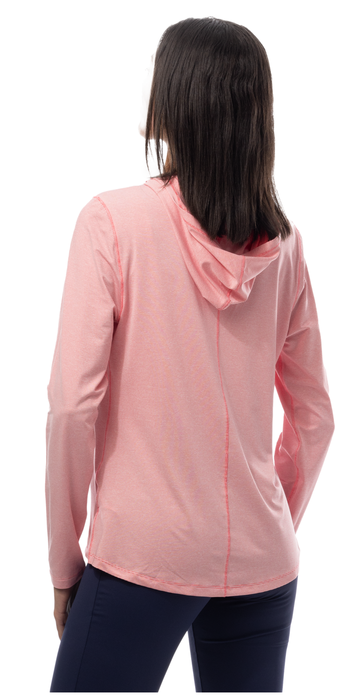 SANSOLEIL MELANGE STRIPE HOODIE. RED-WHITE. 900451MM - SanSoleil