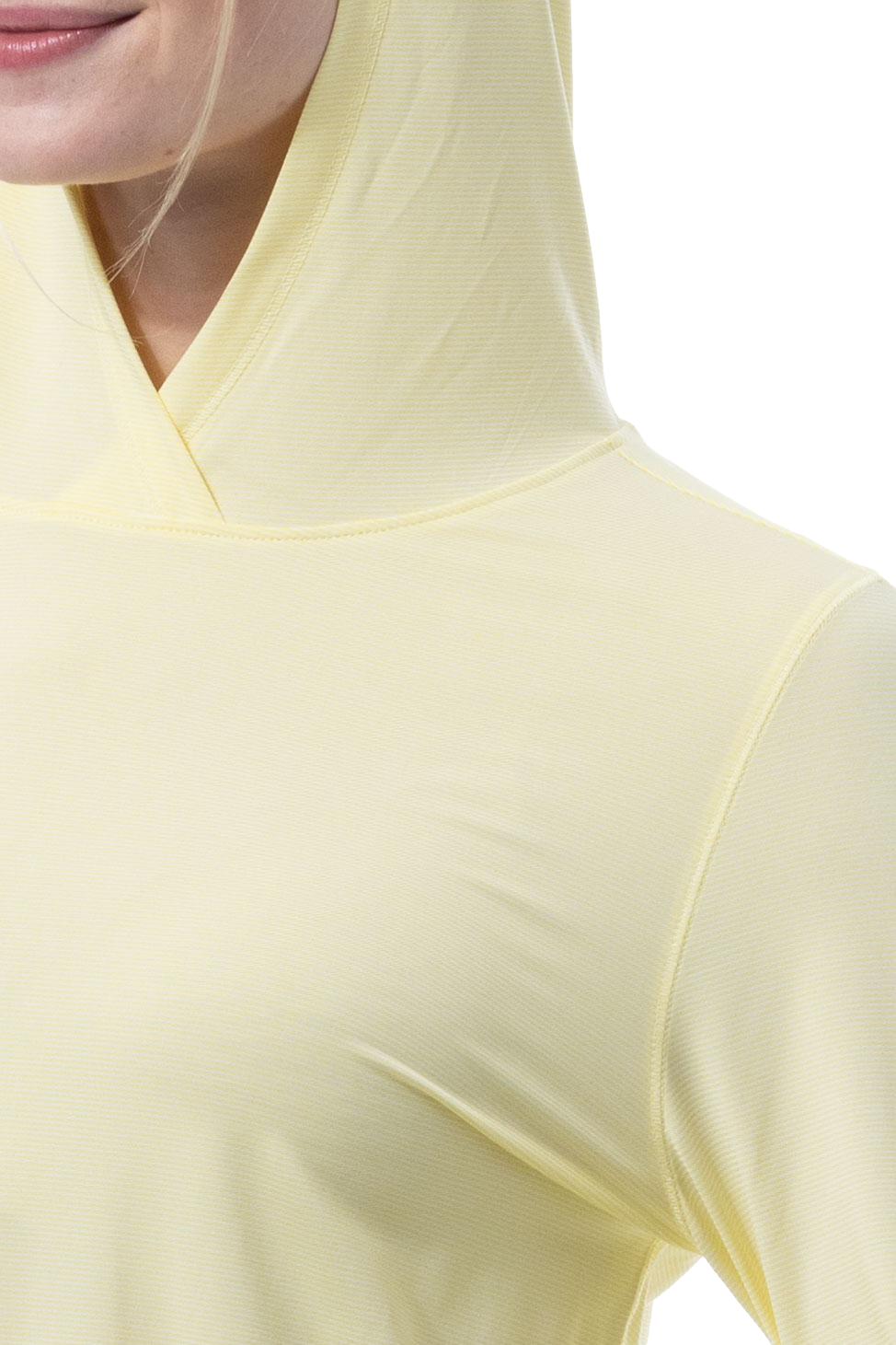 SANSOLEIL MELANGE STRIPE HOODIE. YELLOW WHITE. 900451MM - SanSoleil