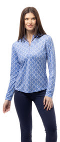 SOLMELANGE L/S PRINT MOCK. PEDIGREE PERI. 900453P - SanSoleil