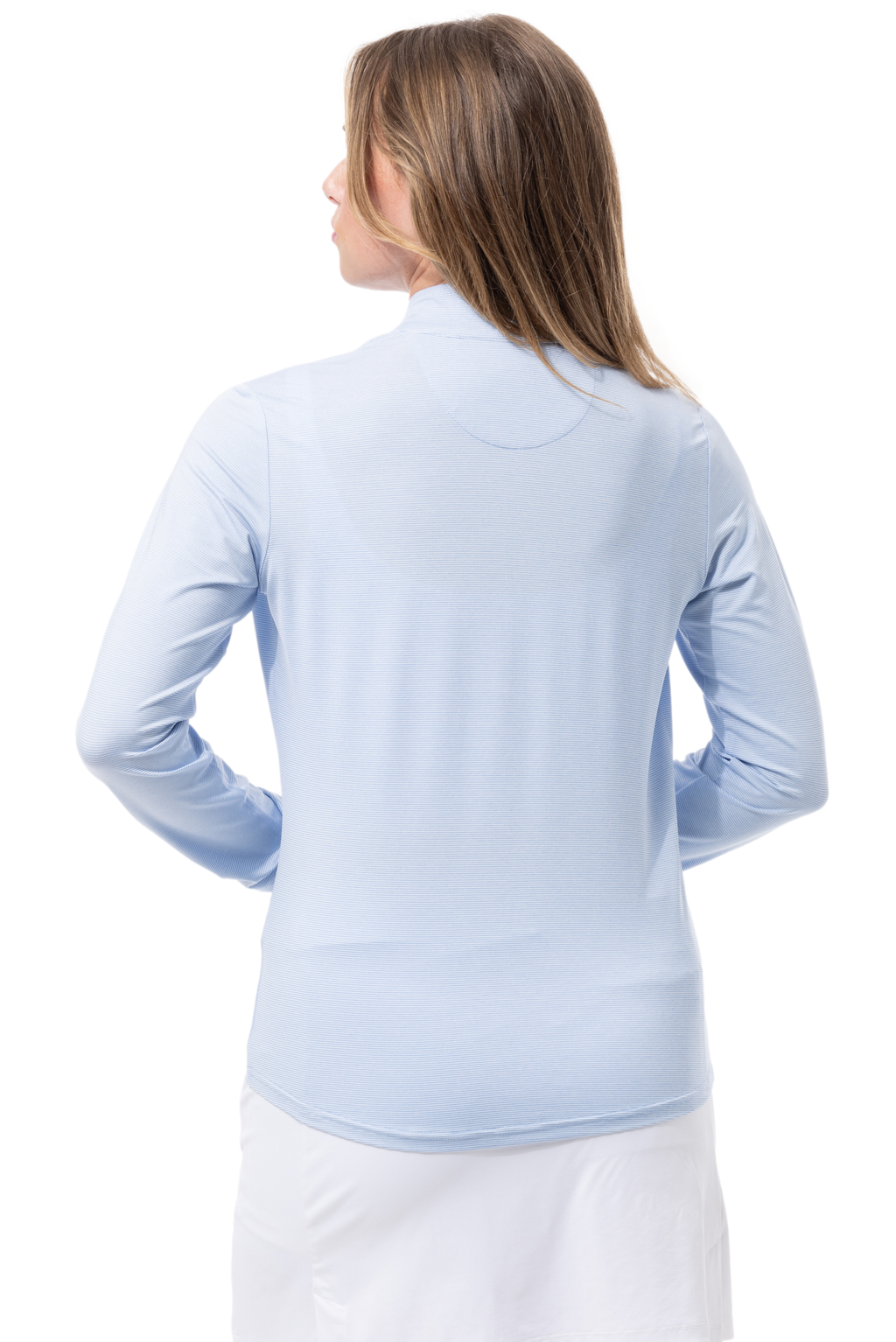 SOLTEK ICE STRIPE ZIP MOCK. MALIBU BLUE. 900453MM - SanSoleil