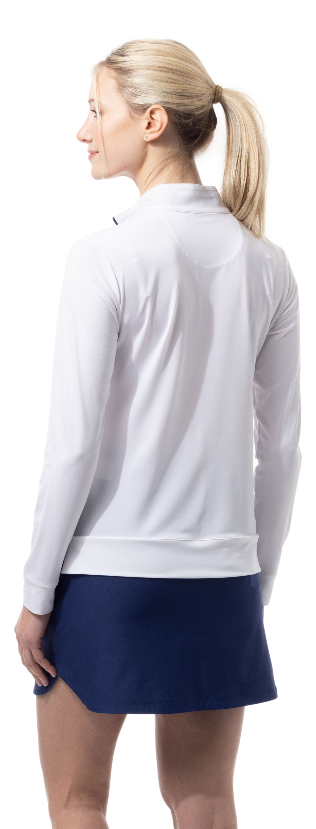 SOLCOOL 1/4  ZIP LONG SLEEVE MOCK. LIBERTY GARDEN. 900454 - SanSoleil
