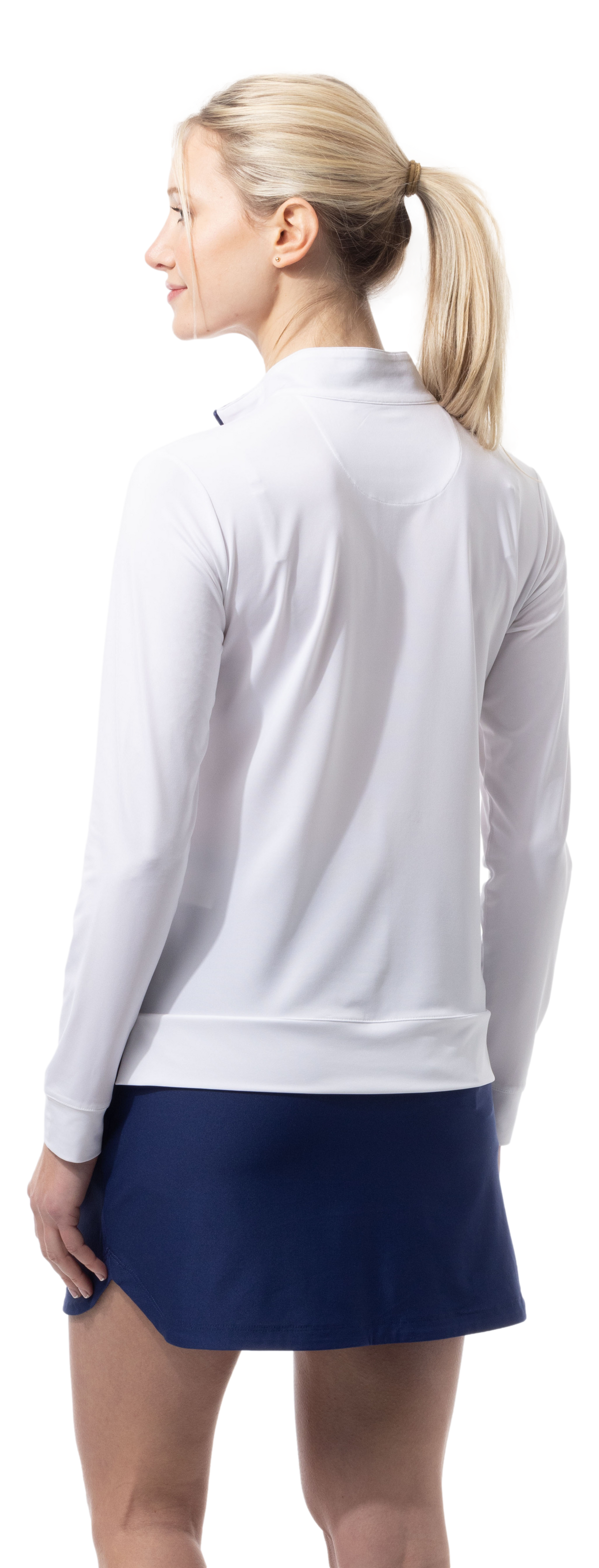 SOLCOOL 1/4  ZIP LONG SLEEVE MOCK. LIBERTY GARDEN. 900454 - SanSoleil