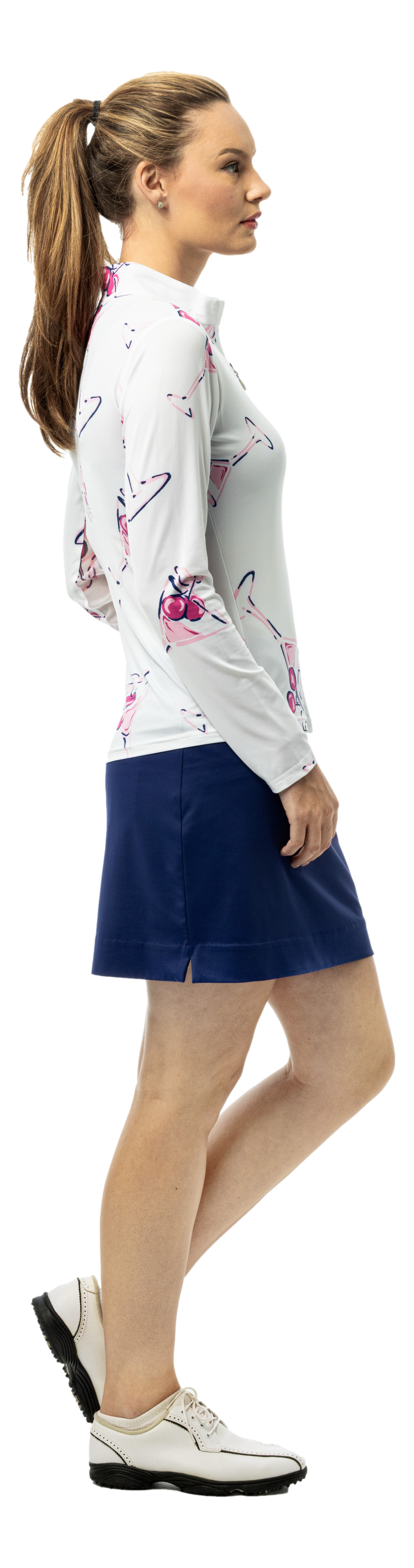 SOLCOOL 1/4 ZIP MOCK. MA CHERIE. 900463