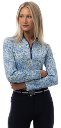 SANSOLEIL'S SOLCOOL 1/4 ZIP MOCK. MAKE A WISH. 900463 - SanSoleil