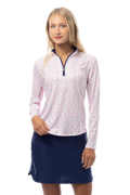 SOLCOOL PRINT MOCK. GOLF CREST. PINK. 900463 - SanSoleil