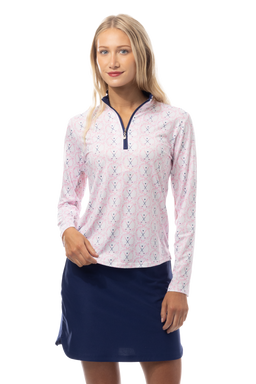 SOLCOOL PRINT MOCK. GOLF CREST. PINK. 900463 - SanSoleil