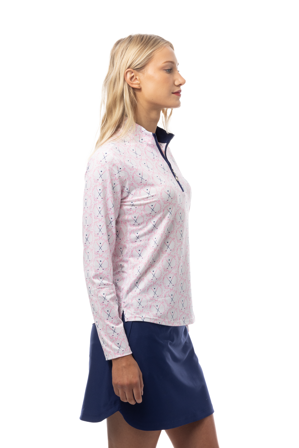 SOLCOOL PRINT MOCK. GOLF CREST. PINK. 900463 - SanSoleil