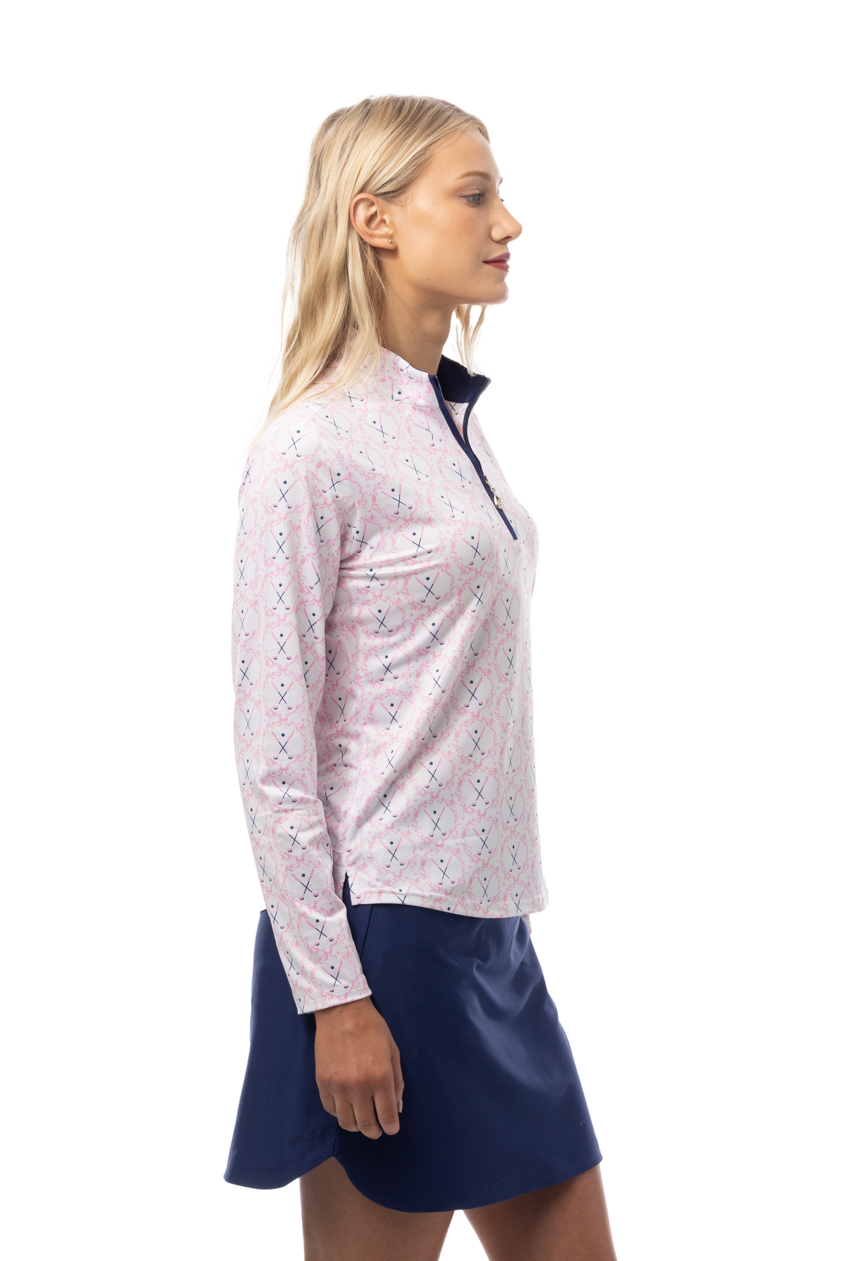 SOLCOOL PRINT MOCK. GOLF CREST. PINK. 900463 - SanSoleil