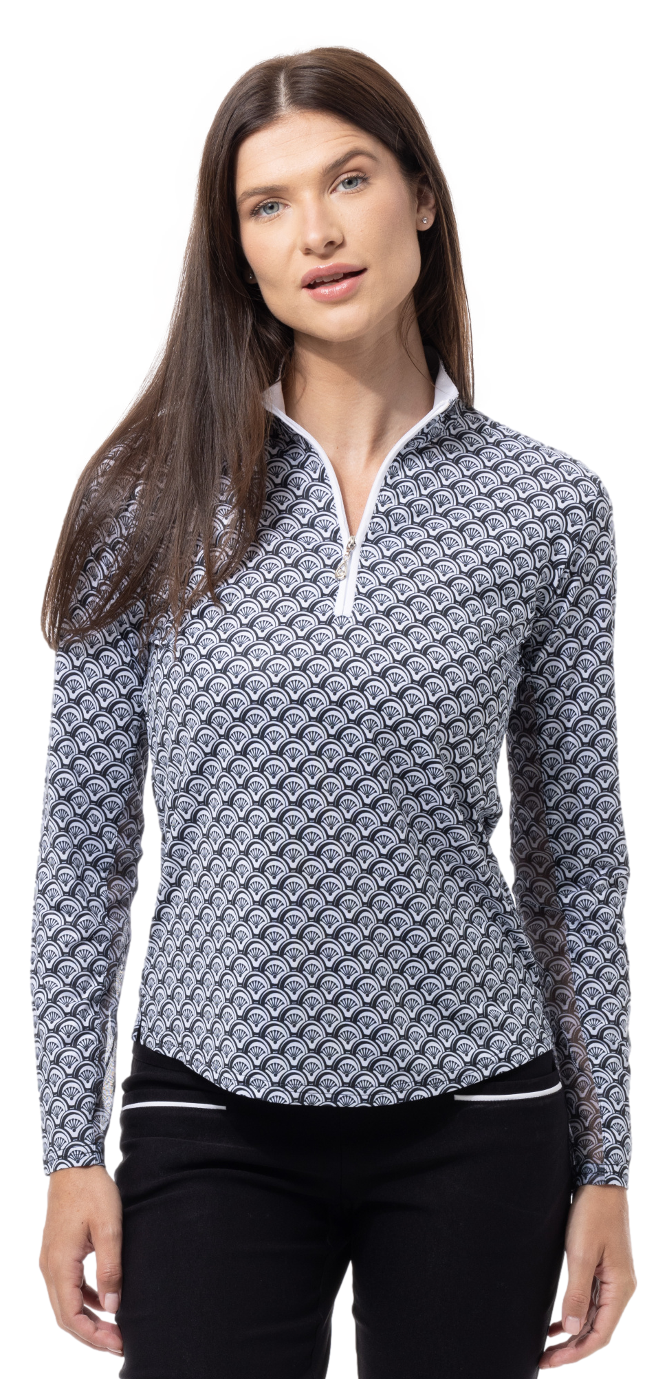 SOLCOOL PRINT MOCK. SHELLTEE. BLACK.  900463 - SanSoleil