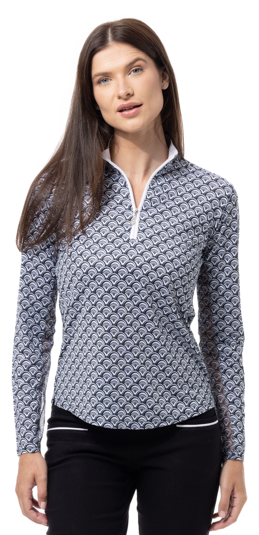SOLCOOL PRINT MOCK. SHELLTEE. BLACK.  900463 - SanSoleil