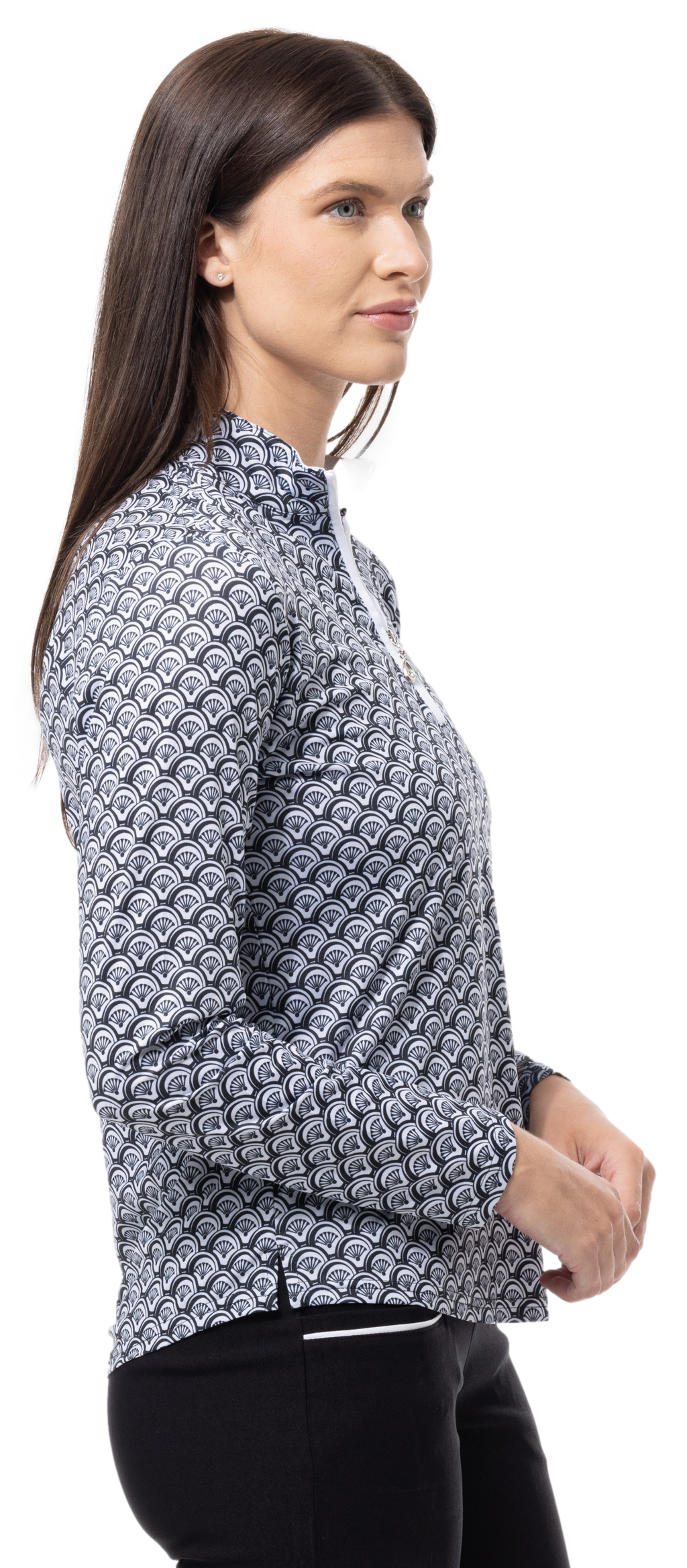 SOLCOOL PRINT MOCK. SHELLTEE. BLACK.  900463 - SanSoleil