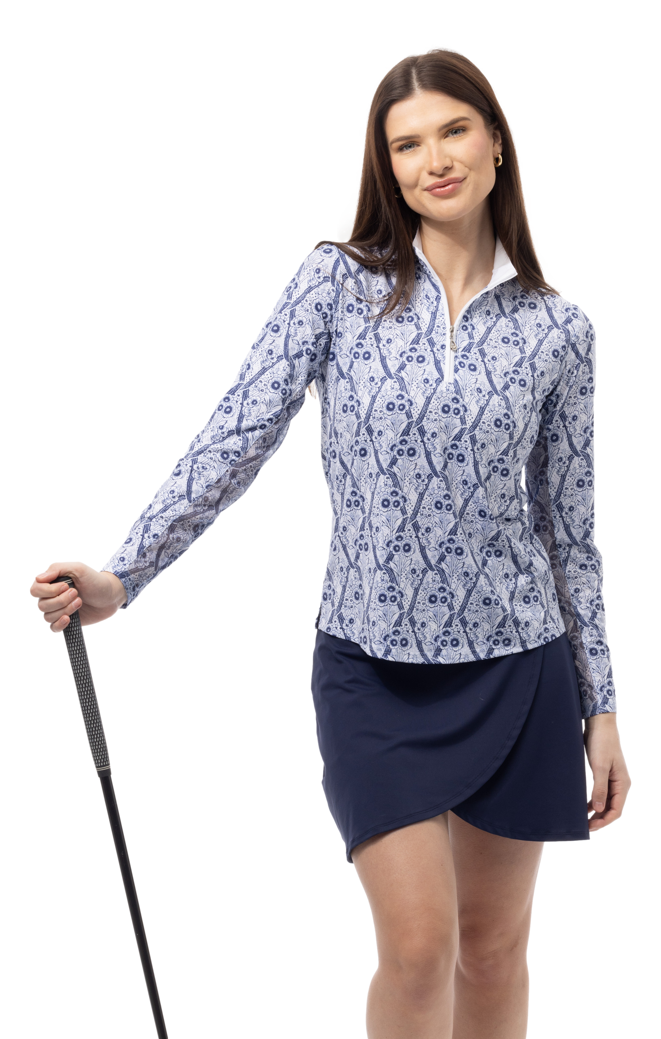 SOLCOOL PRINT MOCK. TRELLIS. NAVY. 900463