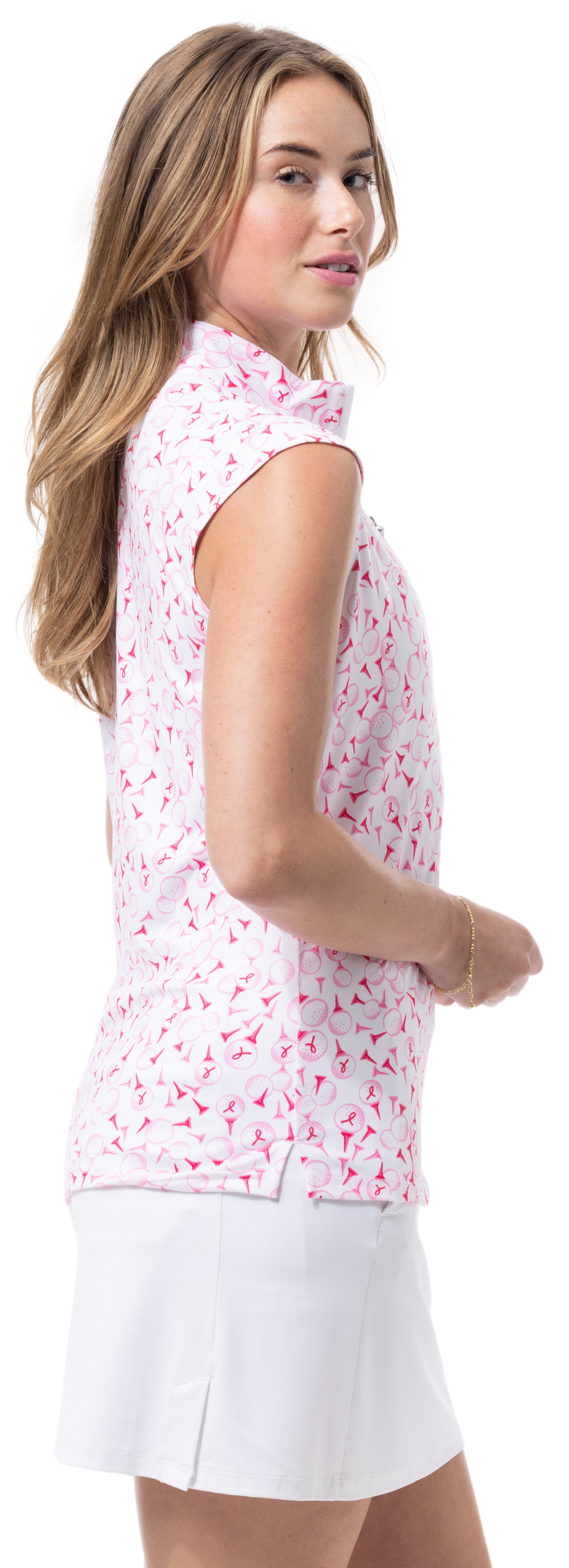SANSOLEIL SLEEVELESS MOCK. PLAY FOR P.I.N.K. GOLF. 900471