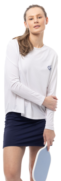 SUNGLOW RELAXED  DROP-TAIL TEE. PICKERING. WHITE. 900479 - SanSoleil