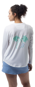 SUNGLOW RELAXED  DROP-TAIL TEE. TENNIS PARADISE. 900479 - SanSoleil