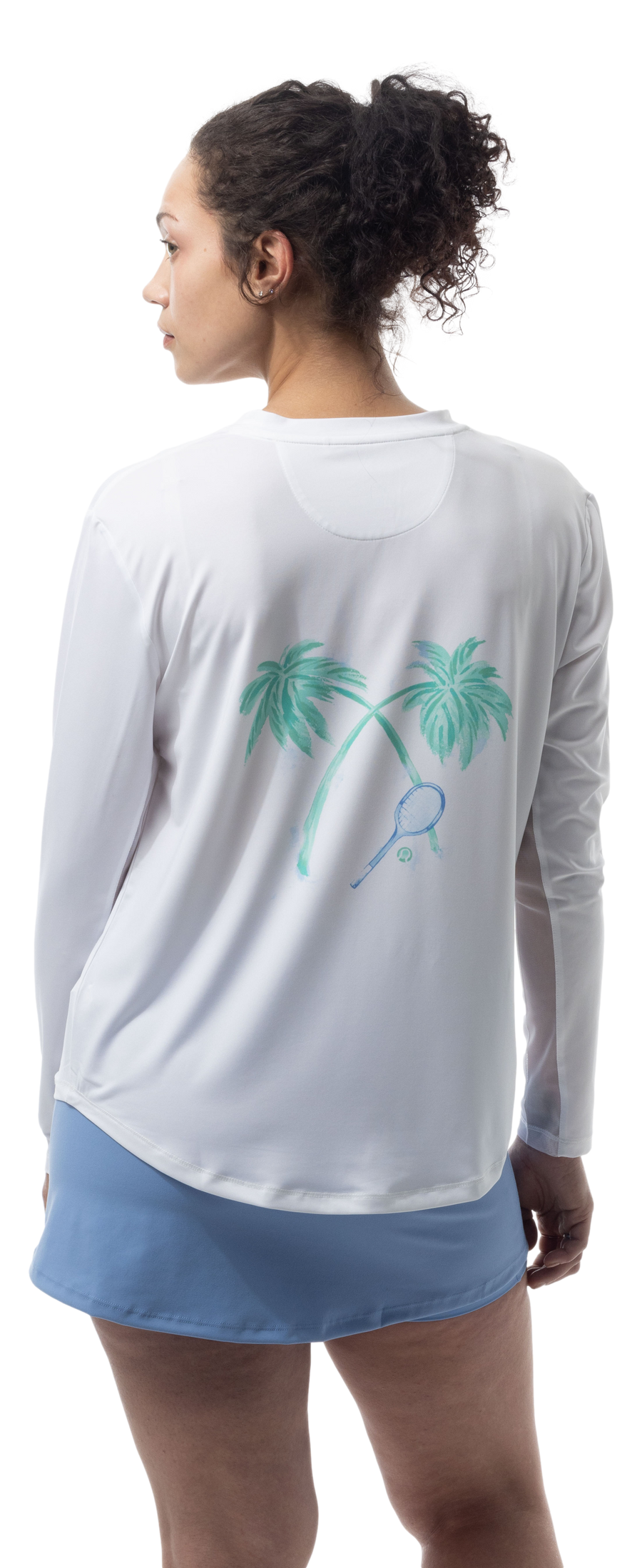 SUNGLOW RELAXED  DROP-TAIL TEE. TENNIS PARADISE. 900479 - SanSoleil