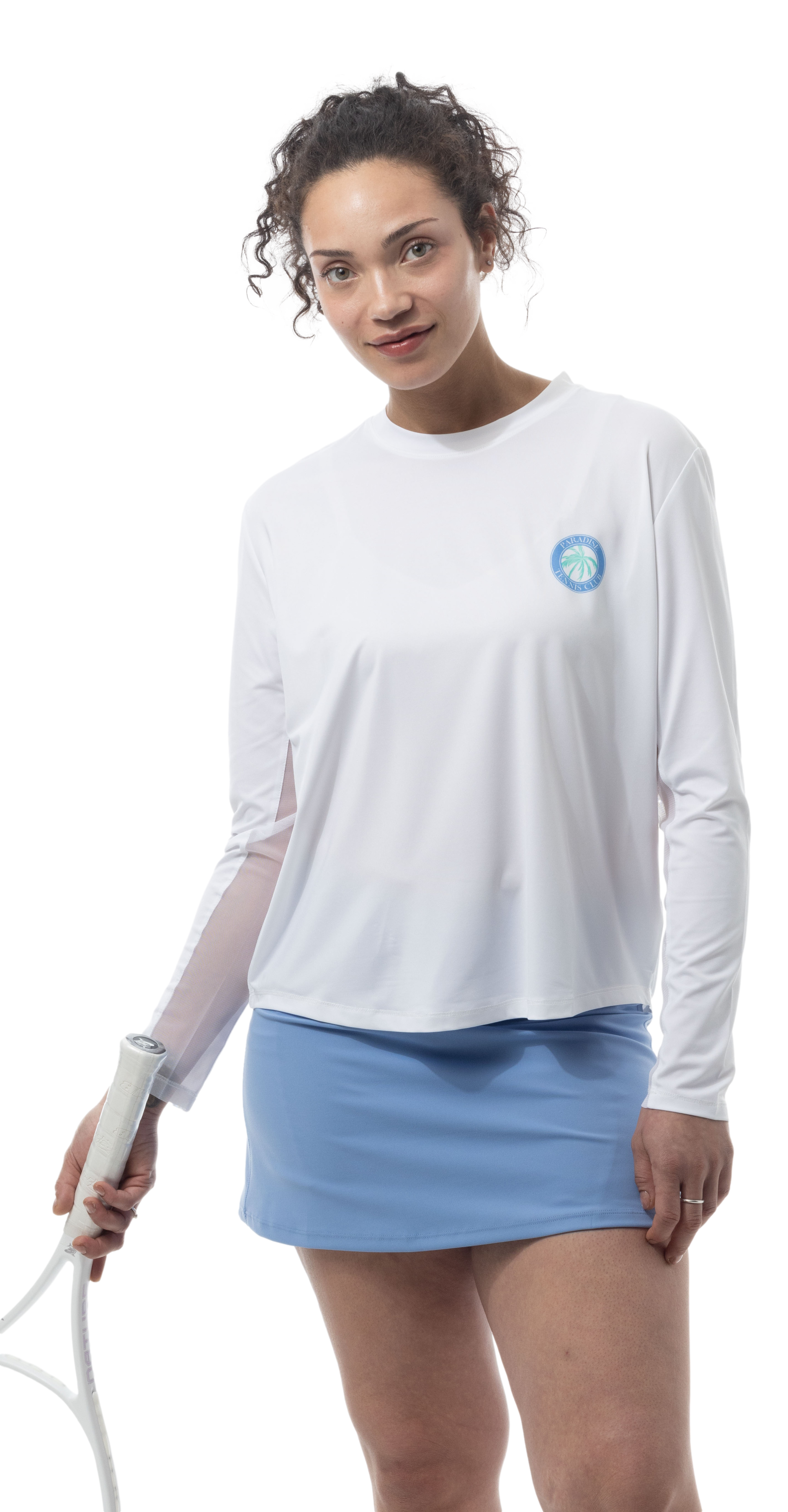 SUNGLOW RELAXED  DROP-TAIL TEE. TENNIS PARADISE. 900479 - SanSoleil