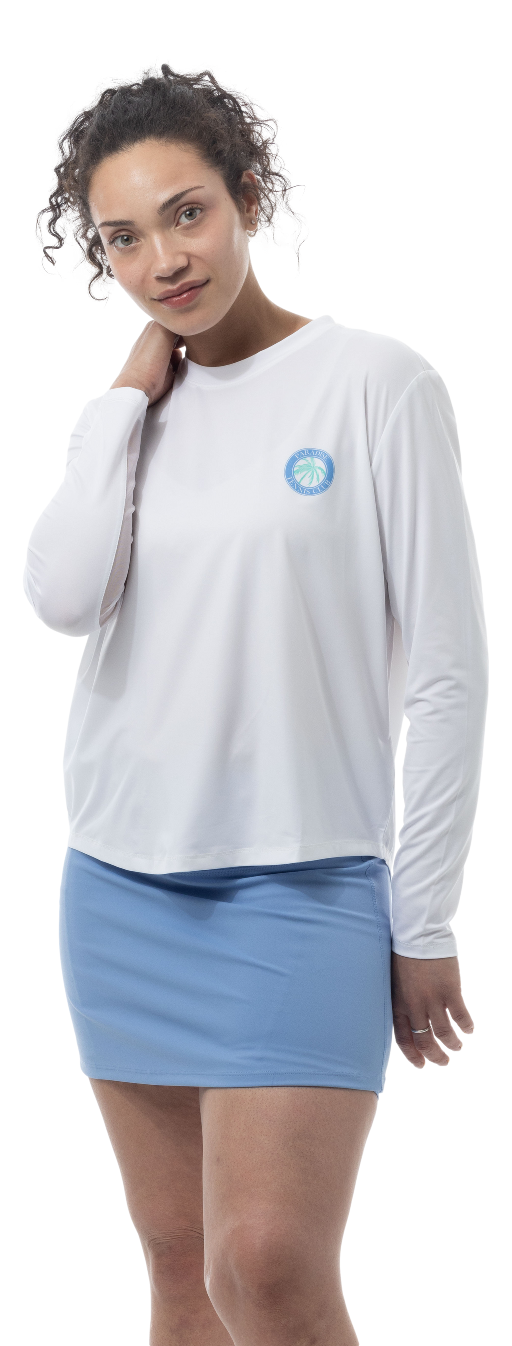 SUNGLOW RELAXED  DROP-TAIL TEE. TENNIS PARADISE. 900479 - SanSoleil
