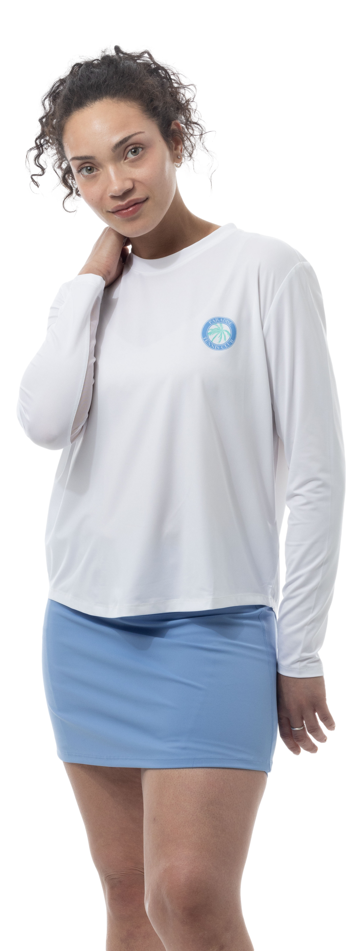 SUNGLOW RELAXED  DROP-TAIL TEE. TENNIS PARADISE. 900479 - SanSoleil