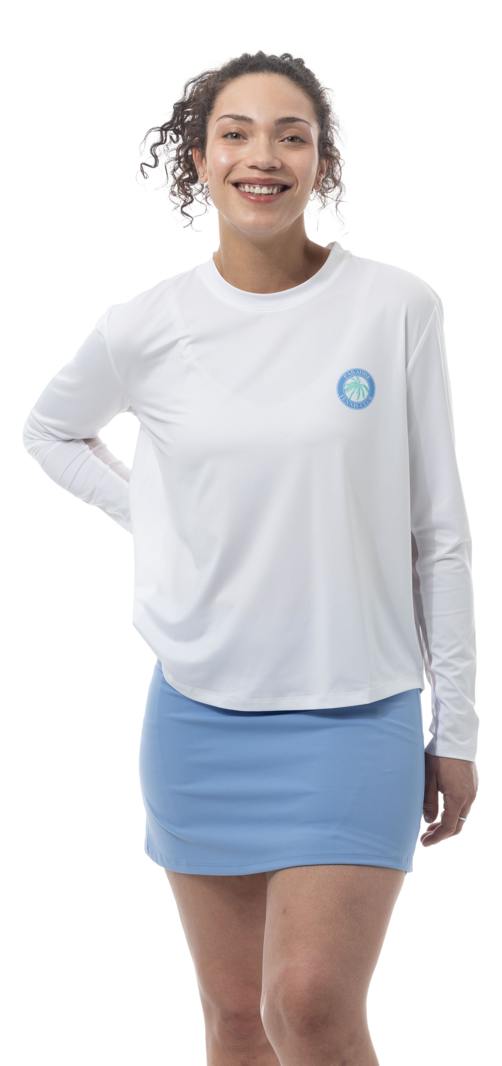 SUNGLOW RELAXED  DROP-TAIL TEE. TENNIS PARADISE. 900479 - SanSoleil