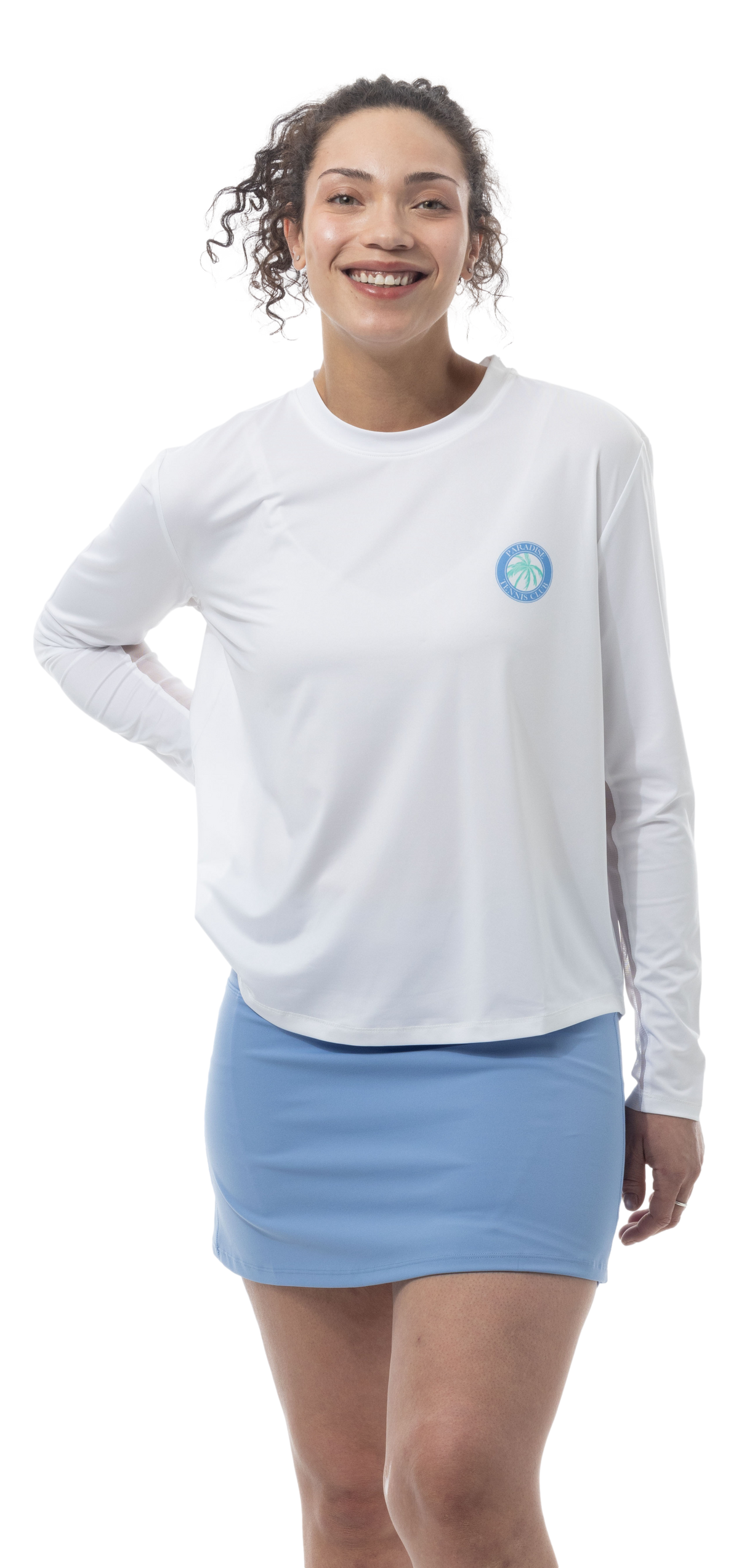 SUNGLOW RELAXED  DROP-TAIL TEE. TENNIS PARADISE. 900479 - SanSoleil