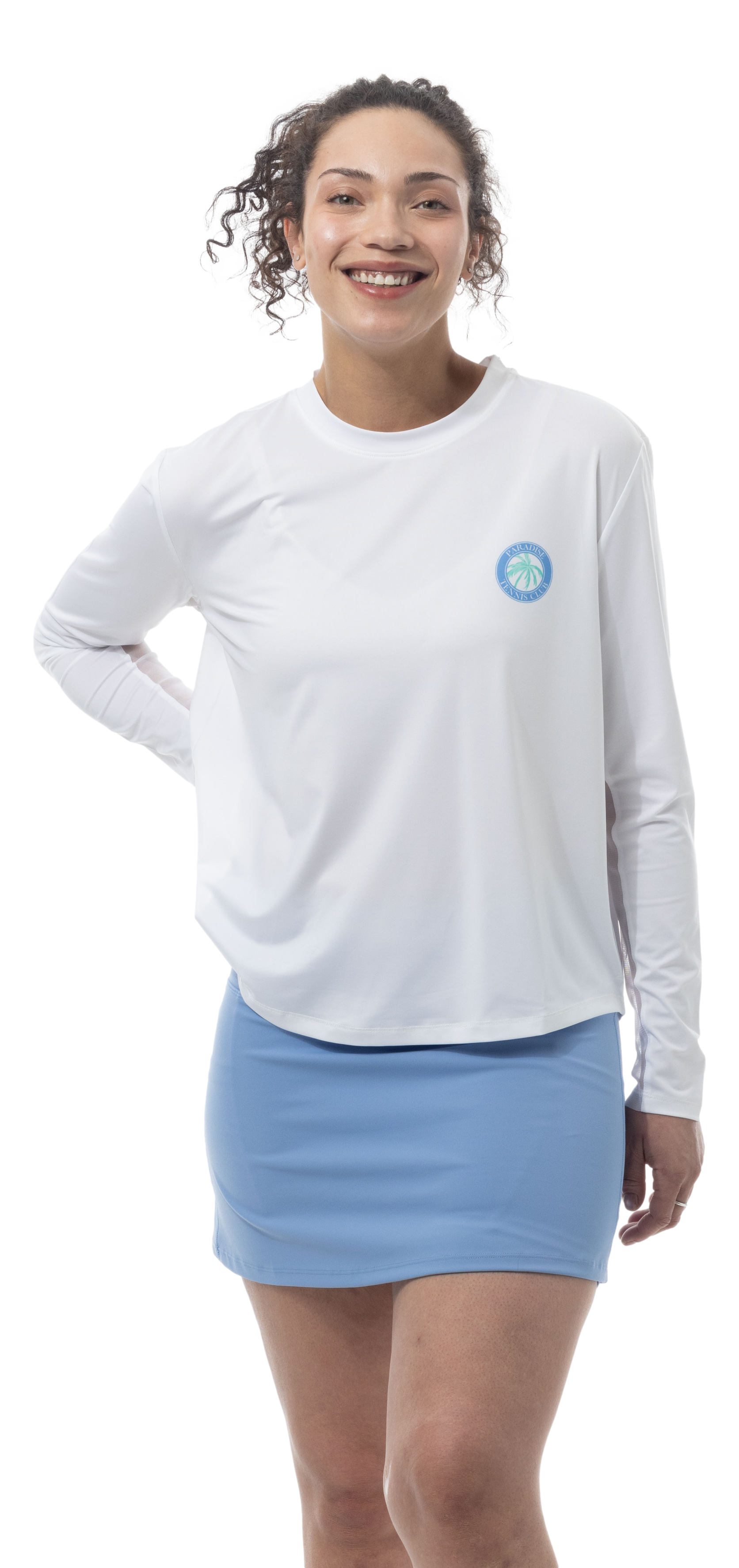 SUNGLOW RELAXED  DROP-TAIL TEE. TENNIS PARADISE. 900479 - SanSoleil