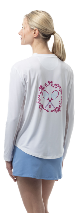SUNGLOW RELAXED  DROP-TAIL TEE. TENNISON.  ARTIC BERRY. 900479 - SanSoleil