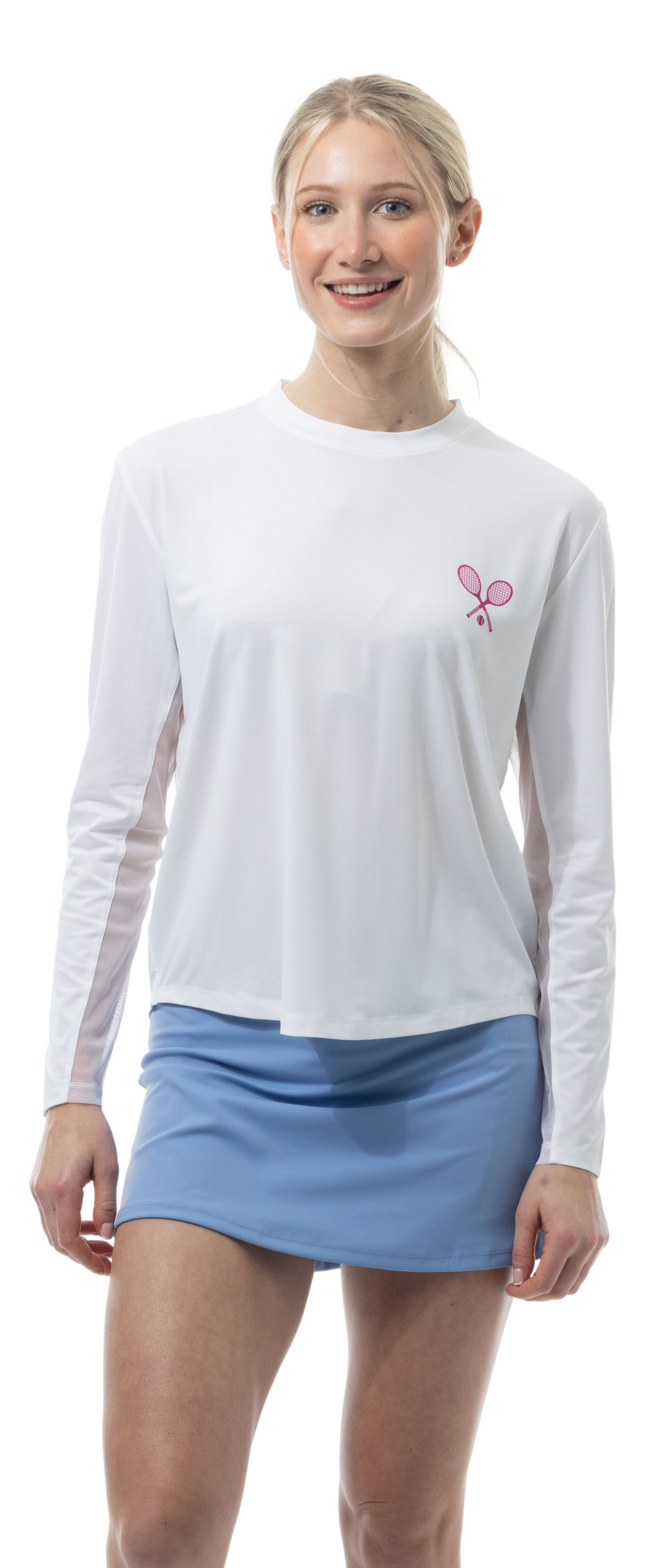 SUNGLOW RELAXED  DROP-TAIL TEE. TENNISON.  ARTIC BERRY. 900479 - SanSoleil