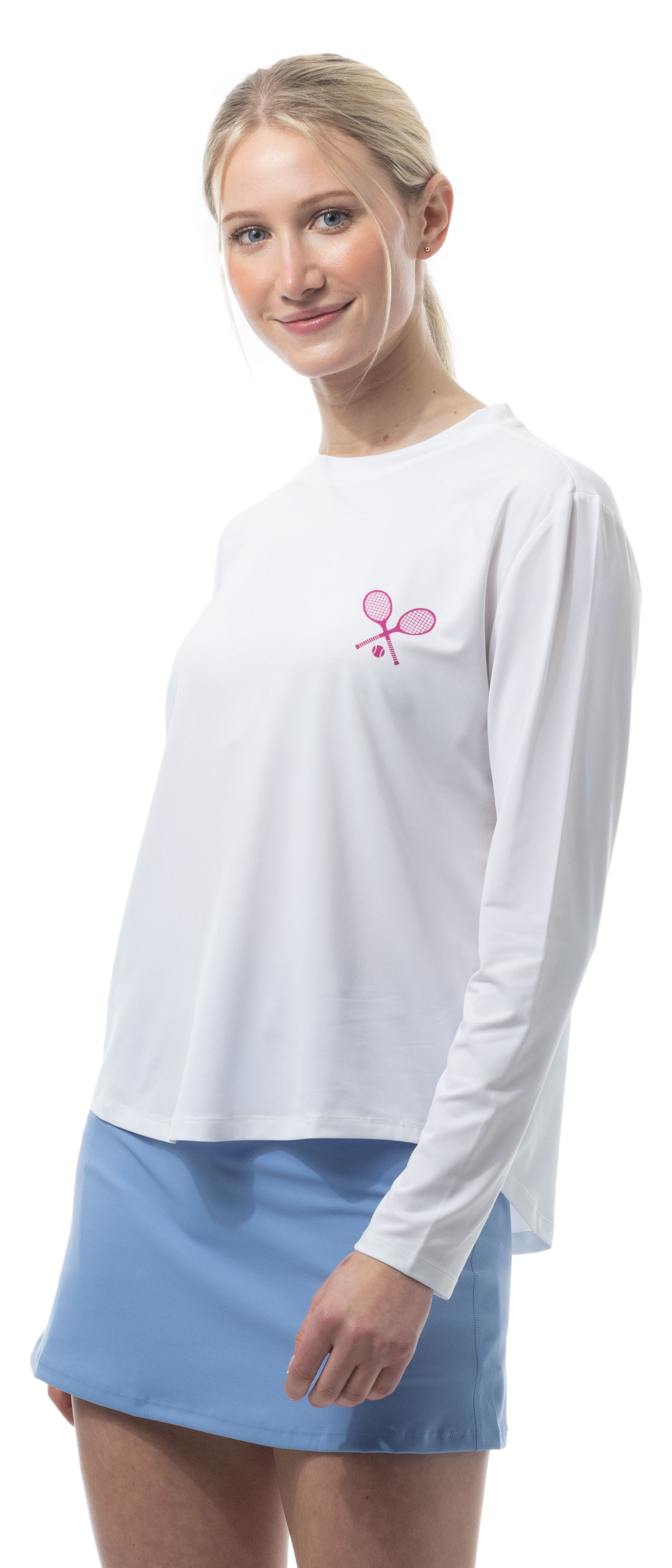 SUNGLOW RELAXED  DROP-TAIL TEE. TENNISON.  ARTIC BERRY. 900479 - SanSoleil