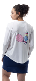 SUNGLOW RELAXED  DROP-TAIL TEE. UNDERSERVED AGAIN. 900479 - SanSoleil