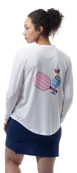 SUNGLOW RELAXED  DROP-TAIL TEE. UNDERSERVED AGAIN. 900479 - SanSoleil