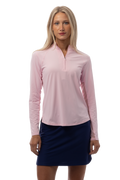 SOLTEK LUX LONG-SLEEVE SOLID MOCK. BALLET PINK. 900622 - SanSoleil