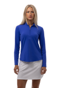 SOLTEK LUX LONG-SLEEVE SOLID MOCK. COBALT. 900622 - SanSoleil