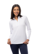 SOLTEK LUX LONG-SLEEVE SOLID MOCK. WHITE. 900622 - SanSoleil