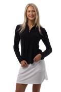SOLTEK LUX LONG-SLEEVE SOLID MOCK. BLACK. 900622 - SanSoleil