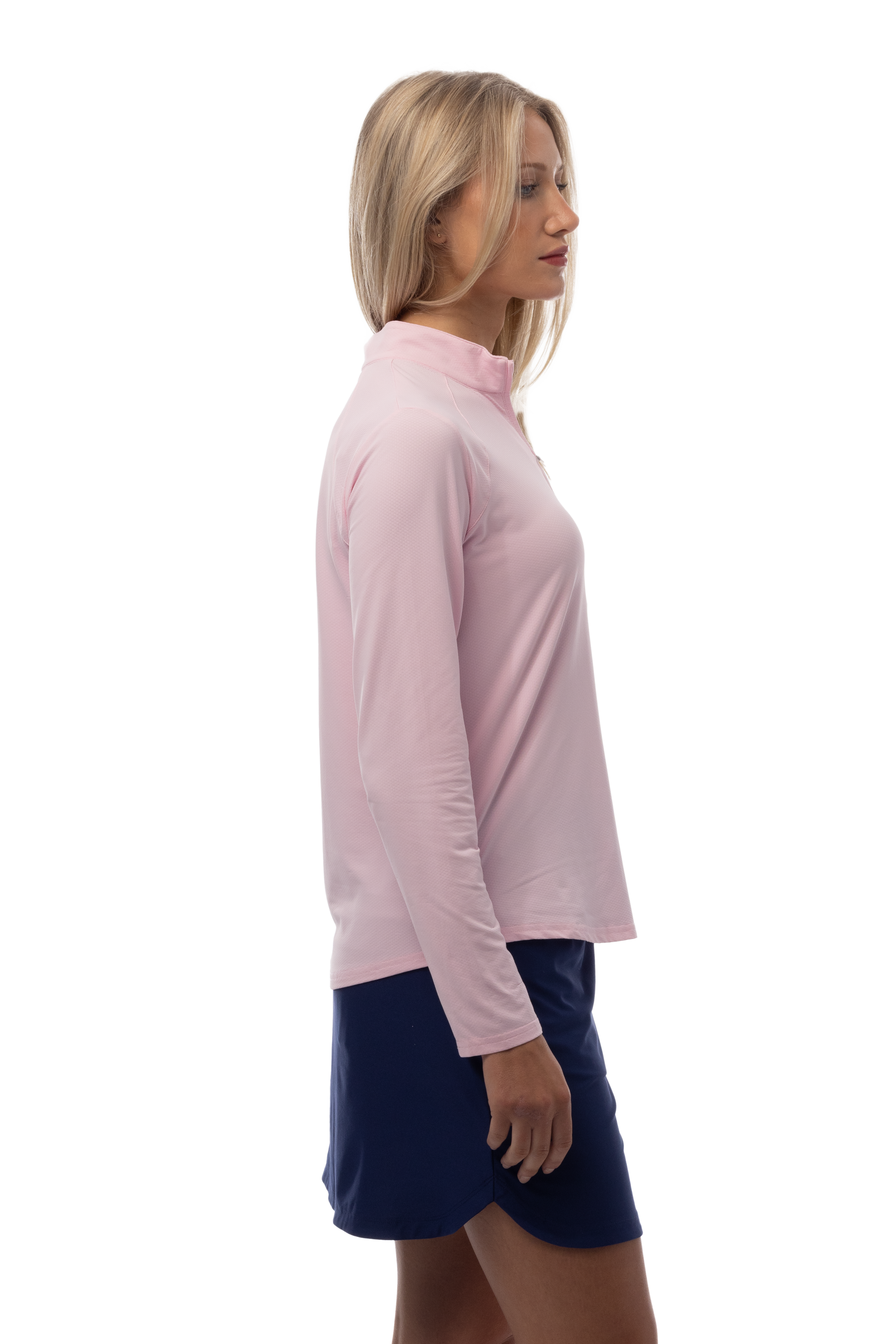 SOLTEK LUX LONG-SLEEVE SOLID MOCK. BALLET PINK. 900622 - SanSoleil