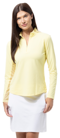 SOLTEK LUX LONG-SLEEVE SOLID MOCK. LEMON. 900622 - SanSoleil