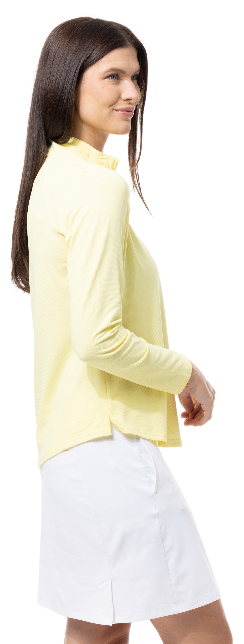 SOLTEK LUX LONG-SLEEVE SOLID MOCK. LEMON. 900622 - SanSoleil